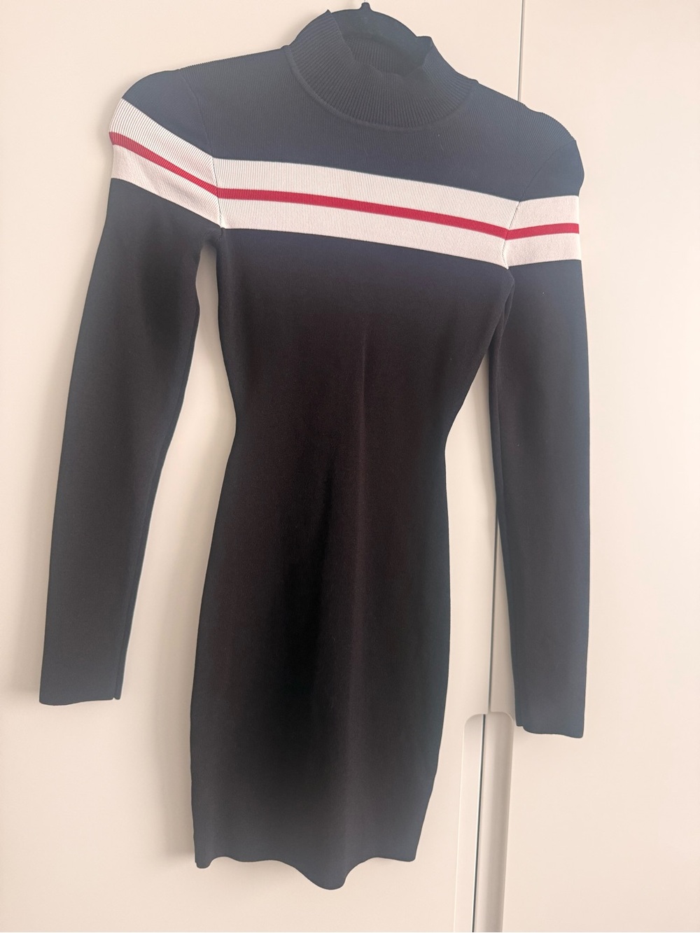superdown black ribbed sweater - XS